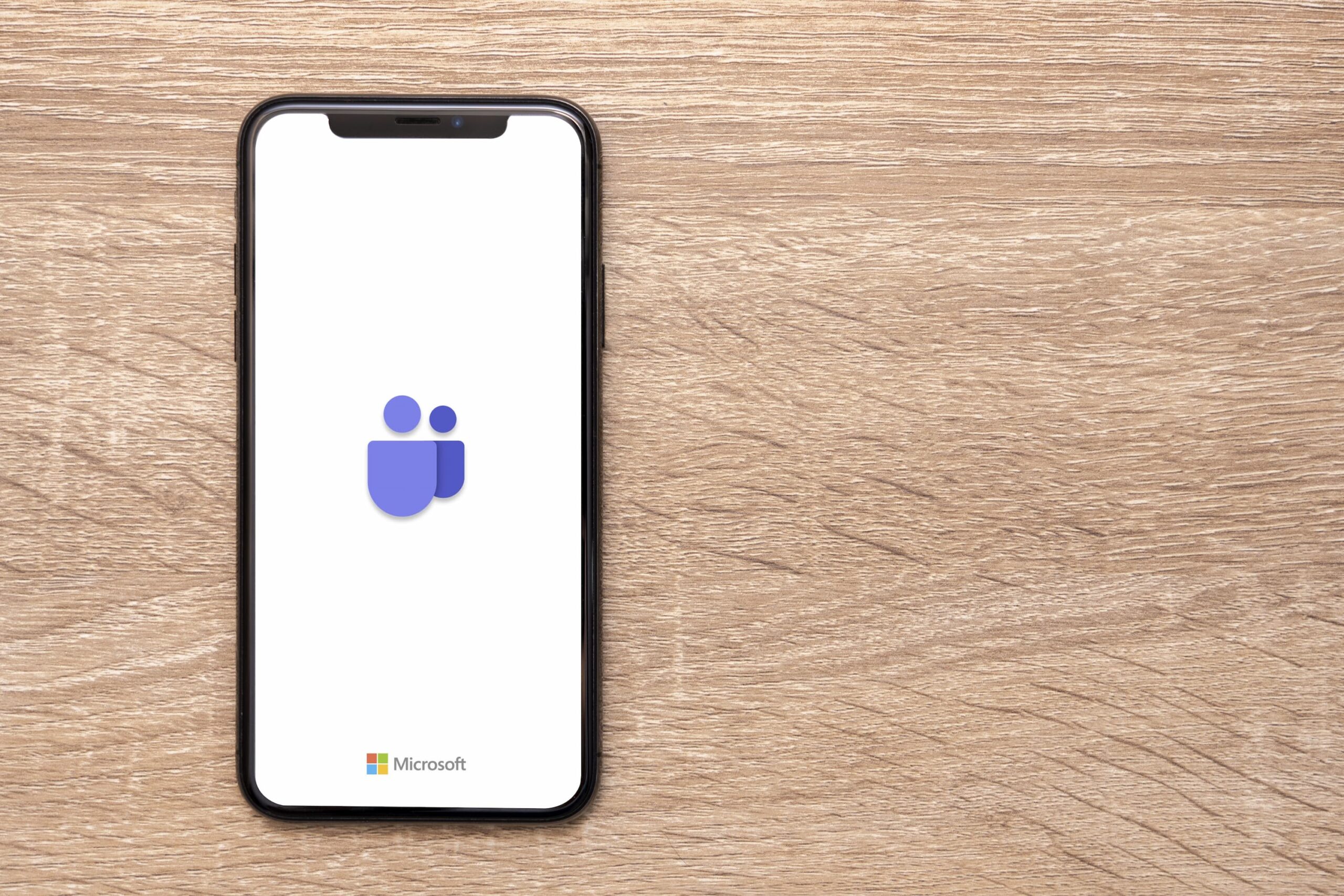 Microsoft Teams auf einem Smartphone